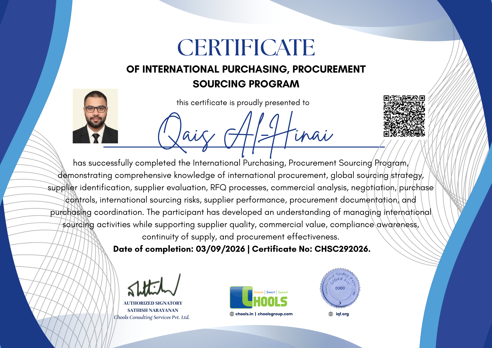 Emerging Business Program Certificate